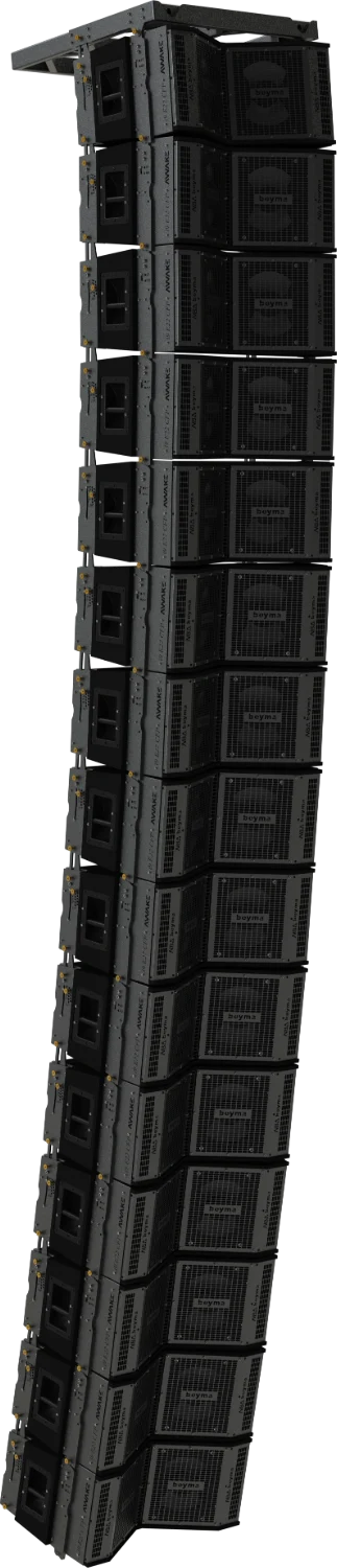 Line array com elementos i9 E22 CFP em voo