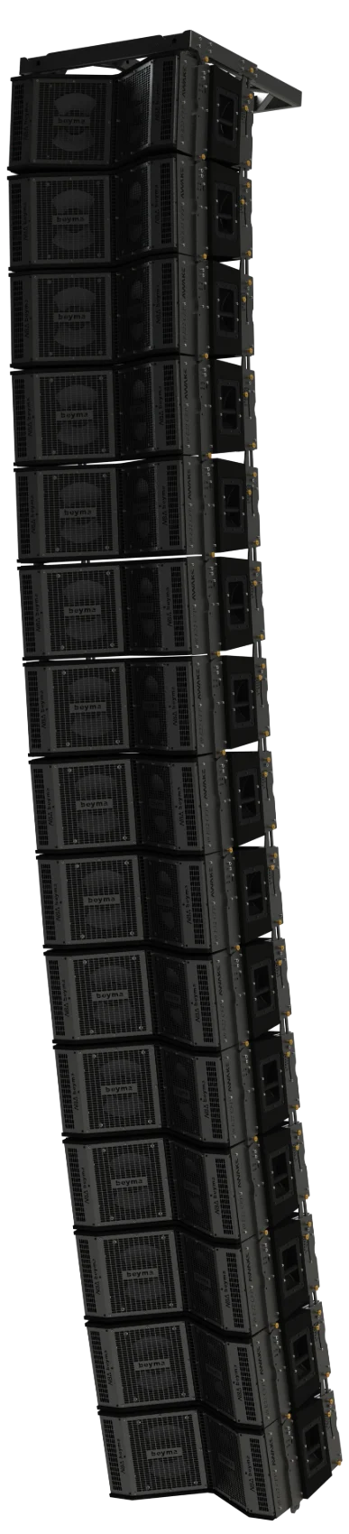 Line array de grande formato AWAKE MUSIC com elementos i9 E22 CFP